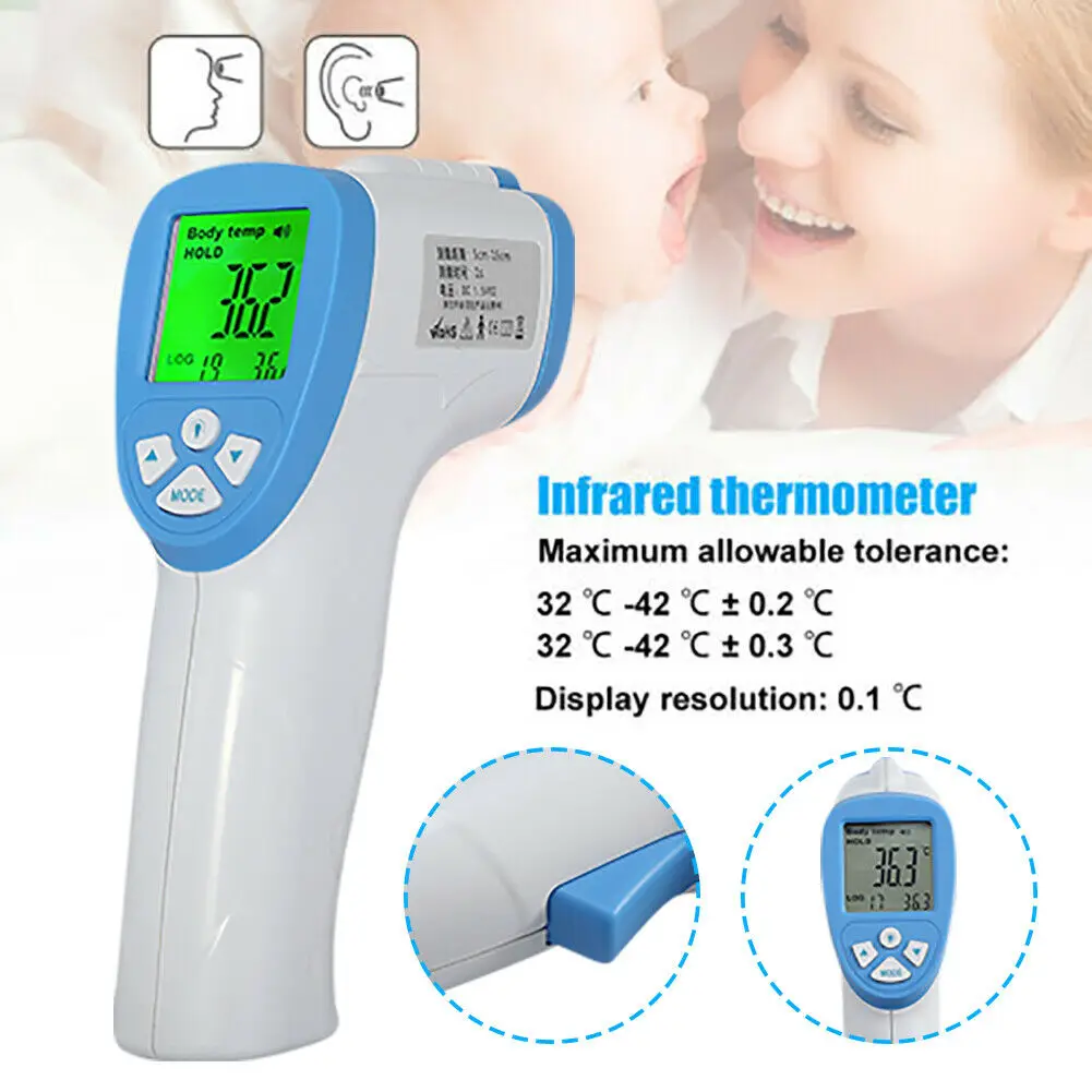 PUDCOCO Digital Thermometer Infrared Forehead Non-touch Temperature Electronic Thermometers For Baby Adult 
PUDCOCO Digital Thermometer Infrared Forehead Non-touch Temperature Electronic Thermometers For Baby Adult