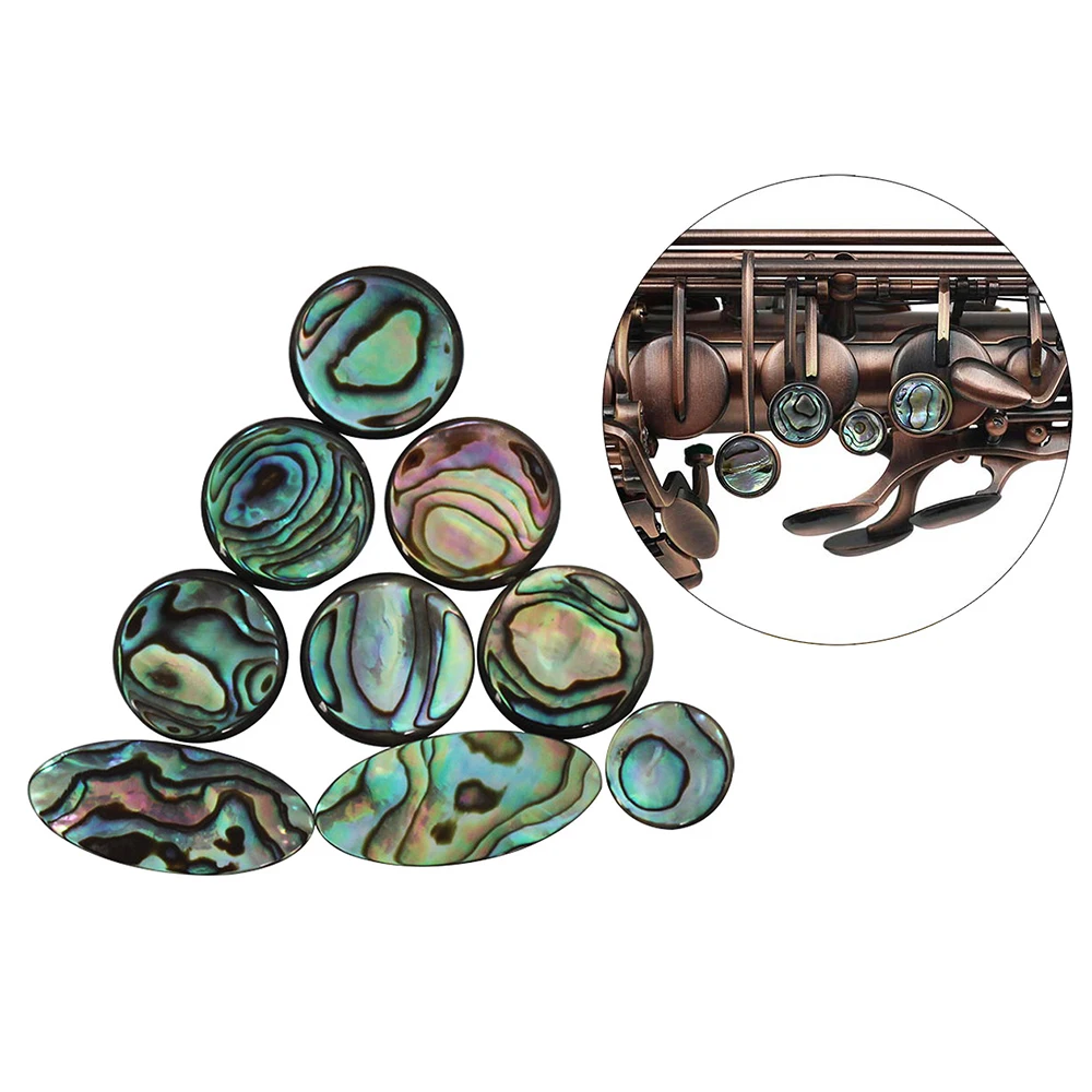 Good Quality 9pcs White Mother of Pearl Shell Key Button Inlays for Tenor/ Alto/ Soprano Sax Saxophone Woodwind Instruments
Good Quality 9pcs White Mother of Pearl Shell Key Button Inlays for Tenor/ Alto/ Soprano Sax Saxophone Woodwind Instruments
