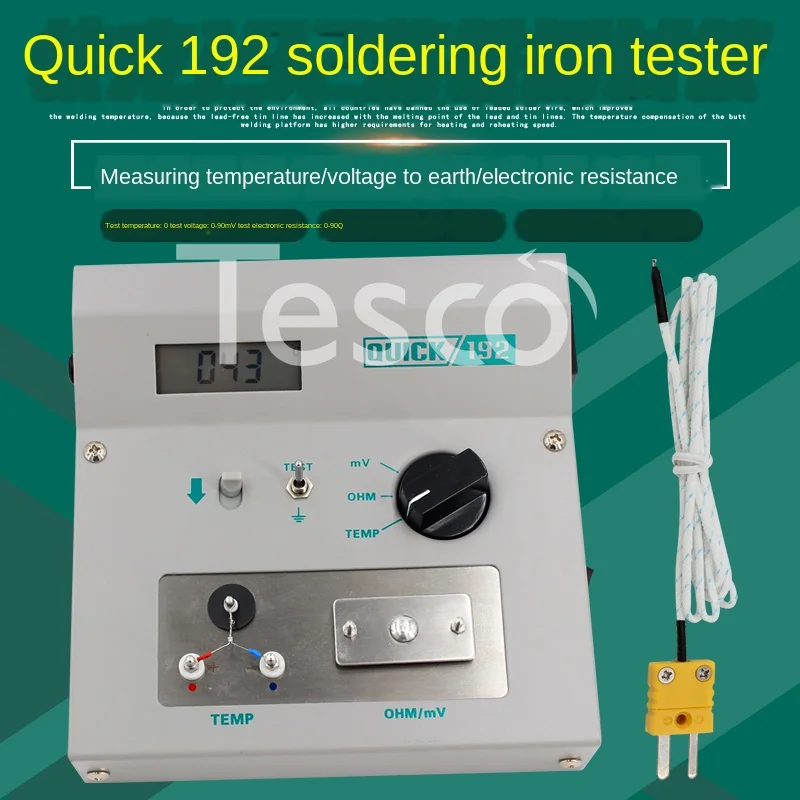 Soldering iron head temperature tester QUICK welding table to ground voltage resistance impedance instrument temperature gauge
Soldering iron head temperature tester QUICK welding table to ground voltage resistance impedance instrument temperature gauge