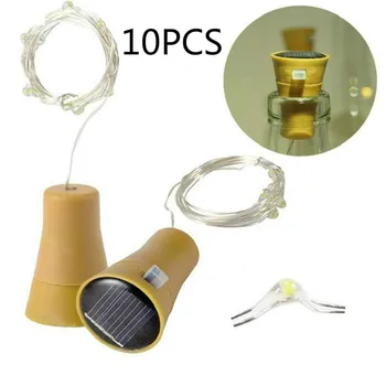 10PCS 20LED Solar Powered Wine Bottle Cork Shape Fairy Lights Christmas Lamp LED Copper Wire String Lights Garland decor Outdoor
10PCS 20LED Solar Powered Wine Bottle Cork Shape Fairy Lights Christmas Lamp LED Copper Wire String Lights Garland decor Outdoor