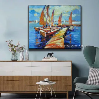 DAFEN JINGMO ARTS Abstract Modern Wall Art Handpainted Oil Painting Abstract Boats Oil Paintings on Canvas Home Decoration
DAFEN JINGMO ARTS Abstract Modern Wall Art Handpainted Oil Painting Abstract Boats Oil Paintings on Canvas Home Decoration