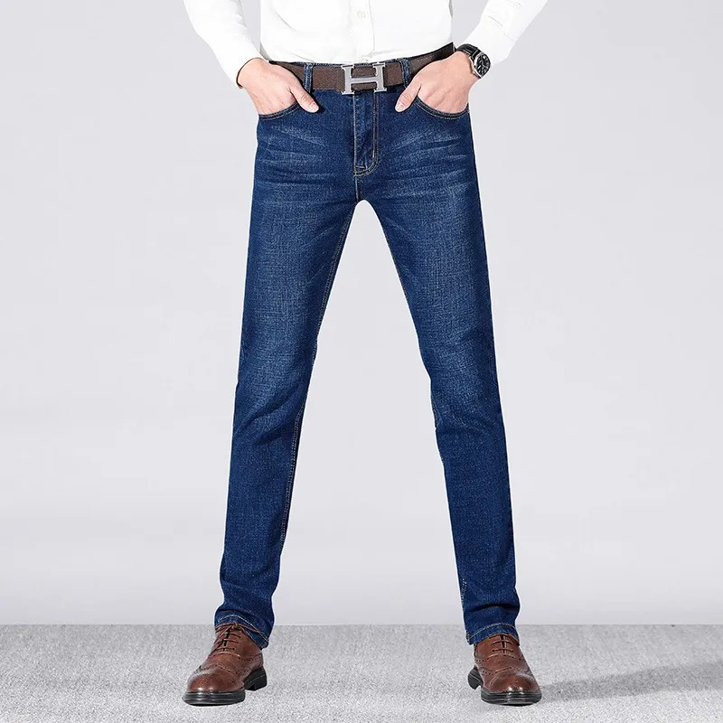 2021 Черные Серые Брендовые джинсовые брюки Мужская одежда эластичные облегающие
