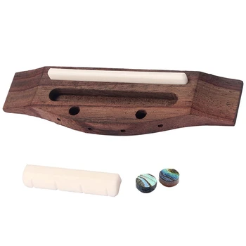 4 String Guitar Ukulele Rosewood Bridge Set Saddle Nut for Musical Instrument Parts 
4 String Guitar Ukulele Rosewood Bridge Set Saddle Nut for Musical Instrument Parts