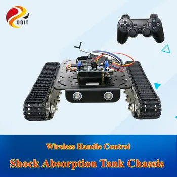 PS2 Joystick Control Shock Absorper Smart Robot Tank Chassis with Dual DC Motor+UNO Board+Motor Driver Board for DIY TS100
PS2 Joystick Control Shock Absorper Smart Robot Tank Chassis with Dual DC Motor+UNO Board+Motor Driver Board for DIY TS100
