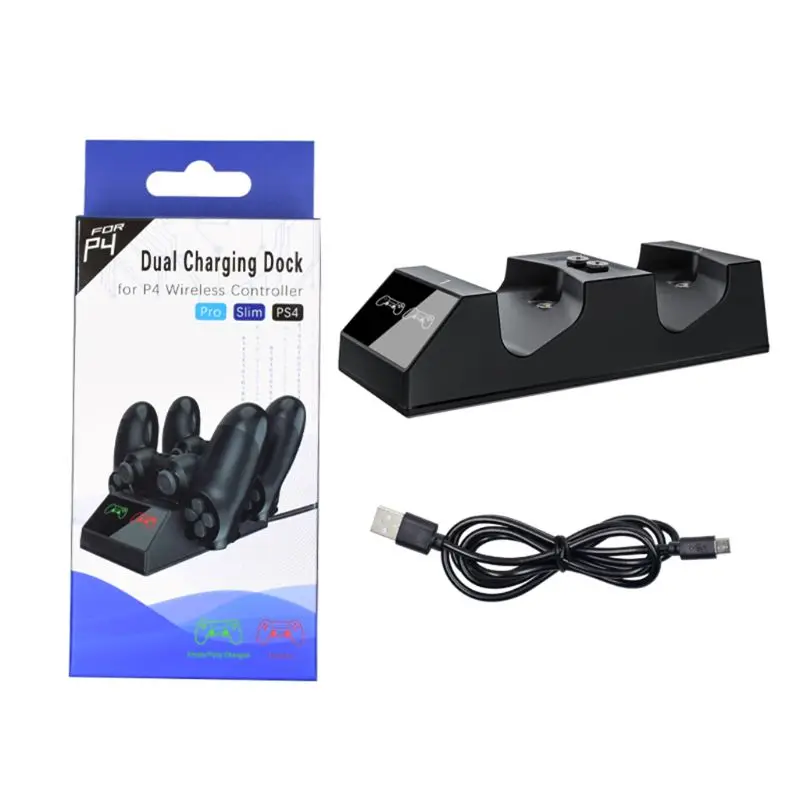 Dual Charging Base Dock Led Light Display Controller Charger for PS4 Wireless Game Controller Handles
Dual Charging Base Dock Led Light Display Controller Charger for PS4 Wireless Game Controller Handles