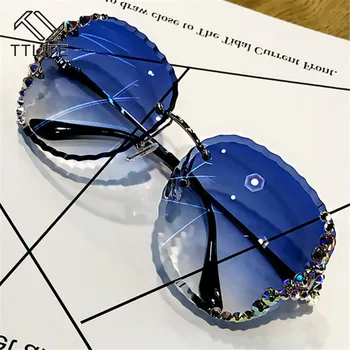 TTLIFE 2020 Rimless Luxury Brand Sunglasses Women Vintage Rhinestone Bling Sun Glasses Shade For Women Gafas De Sol Mujer
TTLIFE 2020 Rimless Luxury Brand Sunglasses Women Vintage Rhinestone Bling Sun Glasses Shade For Women Gafas De Sol Mujer