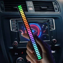 32LED Sound Reactive LED Light Bar RGB Sound Control Rhythm Display Light for Car DJ Studio Desktop Decor Ambience Creation
32LED Sound Reactive LED Light Bar RGB Sound Control Rhythm Display Light for Car DJ Studio Desktop Decor Ambience Creation