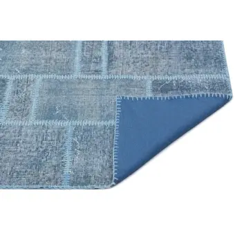 Handmade Blue Vintage Overdyed Patchwork Area Rug 080x150 Cm-2'7''X4'11'' 
Handmade Blue Vintage Overdyed Patchwork Area Rug 080x150 Cm-2'7''X4'11''