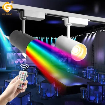 LED Track Light RGB Changeable Stage Lights Remote Control Rail Lamp 110V 220V 230V 240V Shop Bar KTV Showroom 18W 30W 
LED Track Light RGB Changeable Stage Lights Remote Control Rail Lamp 110V 220V 230V 240V Shop Bar KTV Showroom 18W 30W