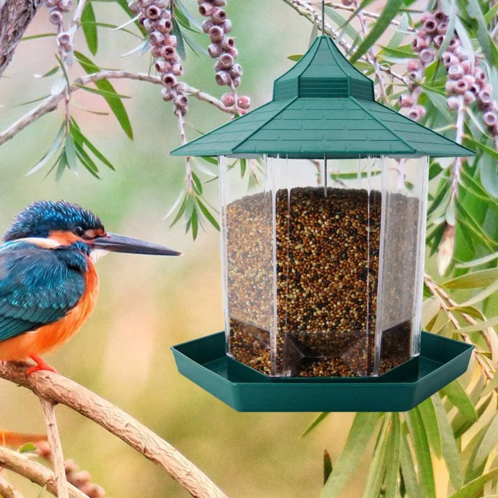 Wooden New Hot Wild Bird Feeder Outdoor Bird Feeders Food Container Hanging Gazebo Bird Feeder For Garden Decoration
Wooden New Hot Wild Bird Feeder Outdoor Bird Feeders Food Container Hanging Gazebo Bird Feeder For Garden Decoration