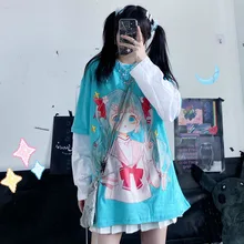 Women Oversize T Shirt Fake two Cartoon Female Kawaii Tops Tee Long Sleeve Fashion Anime Funny T-Shirt Kawaii Hip Hop Aesthetic
Women Oversize T Shirt Fake two Cartoon Female Kawaii Tops Tee Long Sleeve Fashion Anime Funny T-Shirt Kawaii Hip Hop Aesthetic