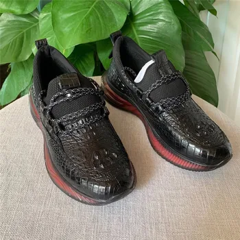 Authentic Crocodile Skin Men's Casual Walking Sneakers Genuine Real Alligator Leather Soft Sole Male Lace-up Footwear Shoes
Authentic Crocodile Skin Men's Casual Walking Sneakers Genuine Real Alligator Leather Soft Sole Male Lace-up Footwear Shoes