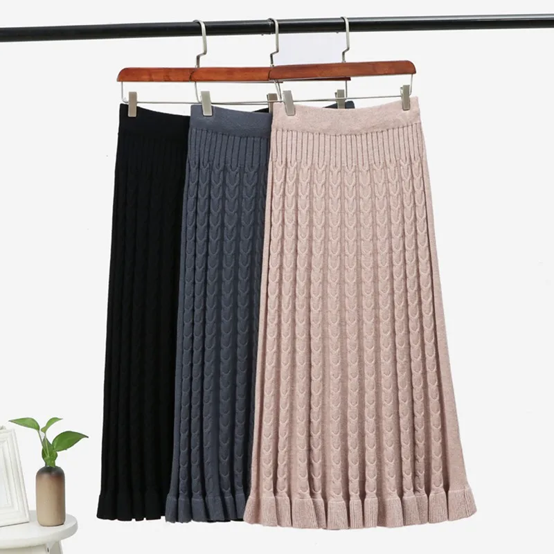 GIGOGOU Cable Twist Women Knitted Skirts Autumn Winter Thick Warm Midi Skirt Elastic Band High Waist Tulle Skirt for Women 2019
GIGOGOU Cable Twist Women Knitted Skirts Autumn Winter Thick Warm Midi Skirt Elastic Band High Waist Tulle Skirt for Women 2019