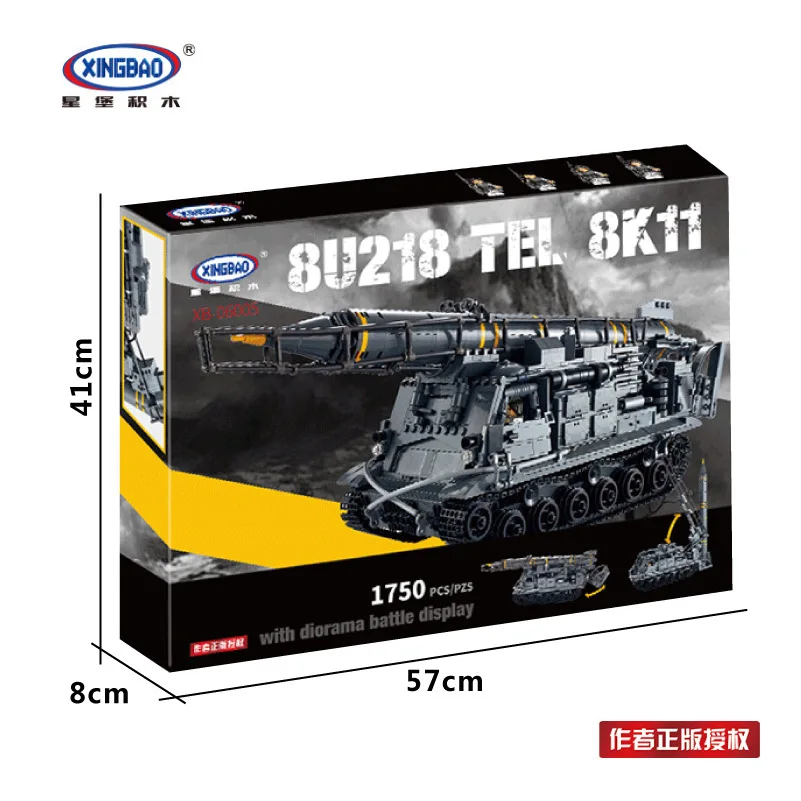 XINGBAO Xb06005 Military Series SA-3 Missile + T55 Tank Model Assembled Inserted Building Blocks Educational Toy
XINGBAO Xb06005 Military Series SA-3 Missile + T55 Tank Model Assembled Inserted Building Blocks Educational Toy