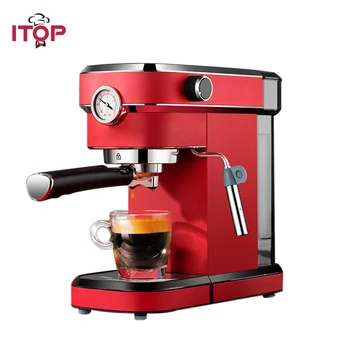 ITOP 15bar Semi-automatic Coffee Machine with Pressure Gauge Household Coffee Maker Built-In milk frother 220V Red Black
ITOP 15bar Semi-automatic Coffee Machine with Pressure Gauge Household Coffee Maker Built-In milk frother 220V Red Black