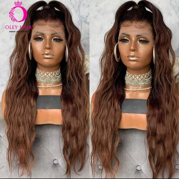 OLEY Hair Long Ombre Brown Wig Glueless Synthetic Lace Front Wig Heat Resistant Free-part Wavy Cosplay Wigs For Black Women
OLEY Hair Long Ombre Brown Wig Glueless Synthetic Lace Front Wig Heat Resistant Free-part Wavy Cosplay Wigs For Black Women