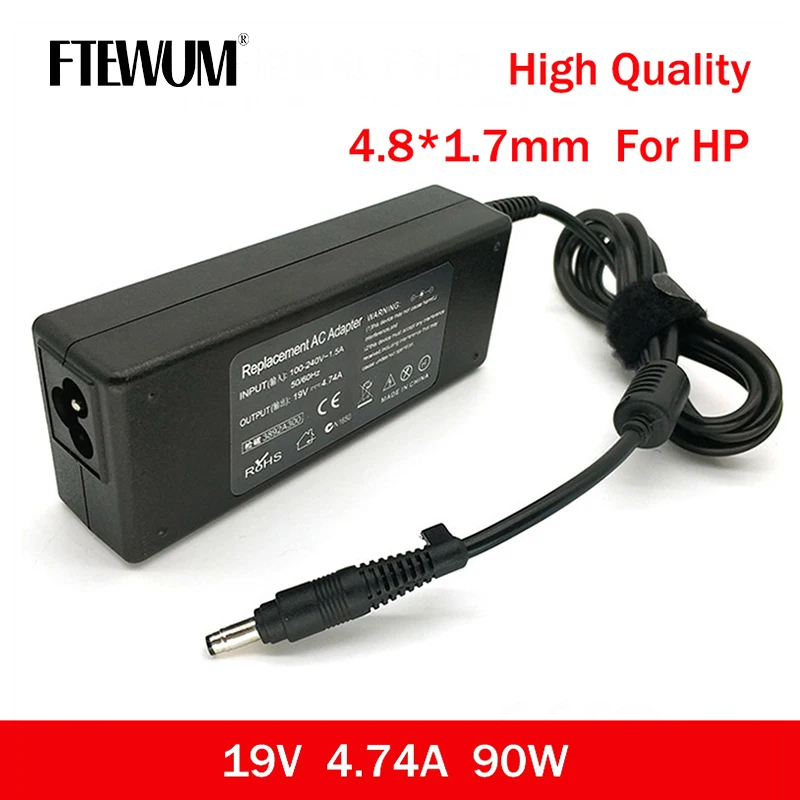 19V 4.74A 90W 4.8*1.7mm AC Laptop Charger Nptebook Power Adapter For HP Portable Charger For HP G70/G70t/G71 Laptop Adapter
19V 4.74A 90W 4.8*1.7mm AC Laptop Charger Nptebook Power Adapter For HP Portable Charger For HP G70/G70t/G71 Laptop Adapter