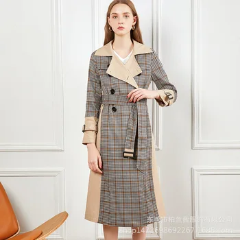 Celebrity Style Plaid Long Trench Coat Women Pattern Joint Lace-up Long Sleeve Women Coat Abrigos Mujer Invierno 2020 D8030
Celebrity Style Plaid Long Trench Coat Women Pattern Joint Lace-up Long Sleeve Women Coat Abrigos Mujer Invierno 2020 D8030