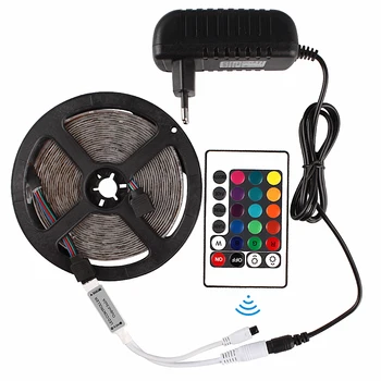 Led Strip DC 12V Flexible Ribbon Fita Light Strip 300Leds 5M RGB Led Stripe with IR 24 Keys Remote+Adapter Waterproof Led Strips 
Led Strip DC 12V Flexible Ribbon Fita Light Strip 300Leds 5M RGB Led Stripe with IR 24 Keys Remote+Adapter Waterproof Led Strips