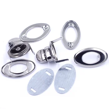 

10 Sets Silver Tone Alloy Frame Kiss Clasp Closure Lock Purse Twist Turn Lock Luggage Bag Accessories 35x33mm