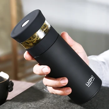 Thermos Bottle 304 Stainless Steel Tea Partition Mug Glass Tea Strainer Thermal Bottle Vacuum Flask 350ML 500ML
Thermos Bottle 304 Stainless Steel Tea Partition Mug Glass Tea Strainer Thermal Bottle Vacuum Flask 350ML 500ML