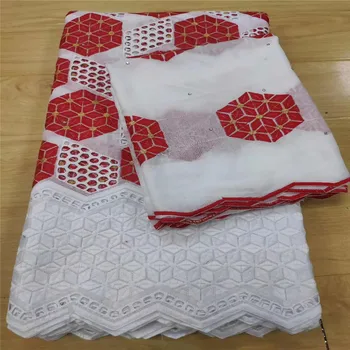 high quality 5+2 yards white gold African Swiss cotton voile lace fabric with neat embroidery plus chiffon lace! 13L062425
high quality 5+2 yards white gold African Swiss cotton voile lace fabric with neat embroidery plus chiffon lace! 13L062425