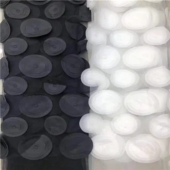 Spring and summer new net yarn bottom black and white circle embroidered fabric
Spring and summer new net yarn bottom black and white circle embroidered fabric