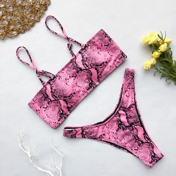2020 New Sexy Women Bikini Set Push-up Padded Bra Snakeskin Swimsuit Swimwear for Female
2020 New Sexy Women Bikini Set Push-up Padded Bra Snakeskin Swimsuit Swimwear for Female