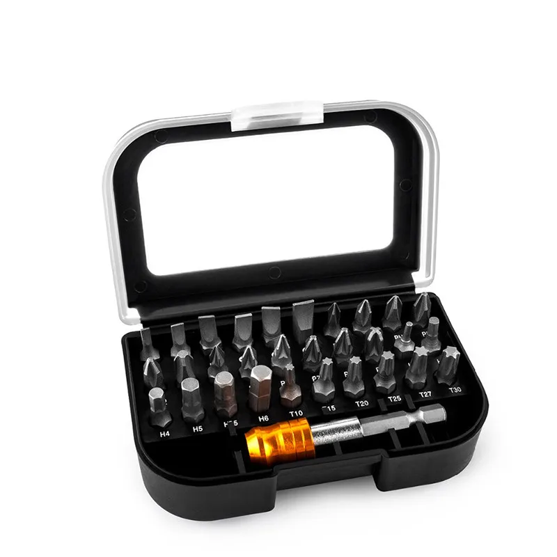 Screwdriver Bits Set Stanley Multi-purpose Head Bit for Screwdrivers Tool Hex Shank Slotted Philips Pozi Torx Bit Set 31Pcs
Screwdriver Bits Set Stanley Multi-purpose Head Bit for Screwdrivers Tool Hex Shank Slotted Philips Pozi Torx Bit Set 31Pcs