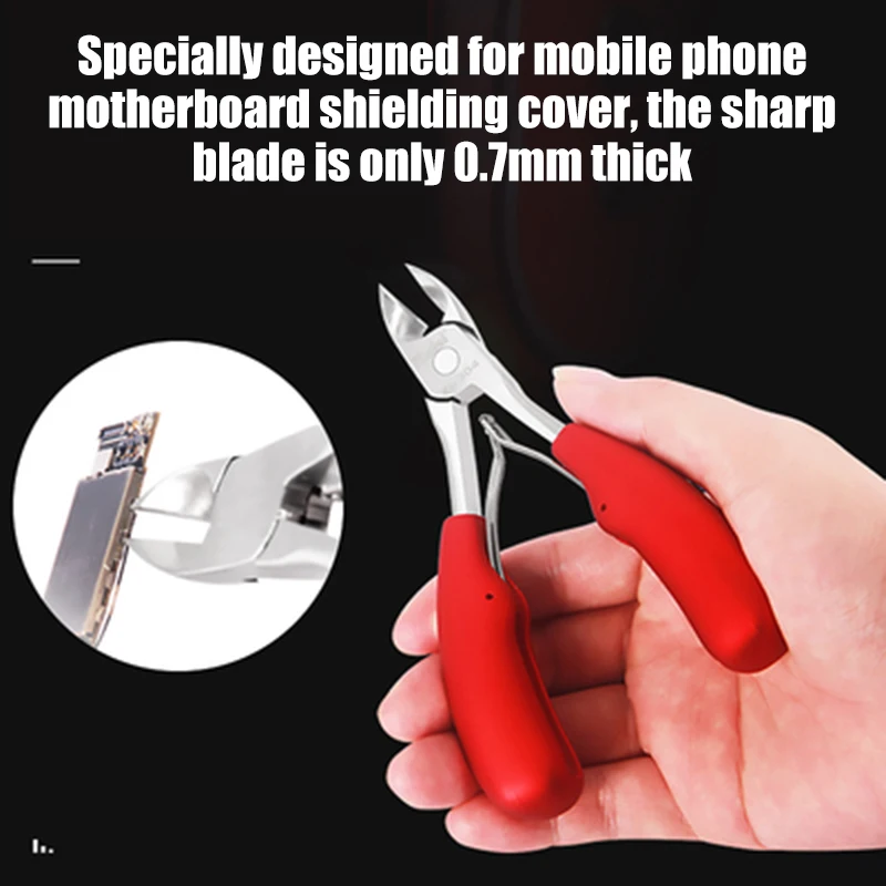 KS-304 High Quality Repair Pliers Handle tools Mobile Phone Mainboard Maintenance Shield Special Cutting Diagonal Nose Wire
KS-304 High Quality Repair Pliers Handle tools Mobile Phone Mainboard Maintenance Shield Special Cutting Diagonal Nose Wire