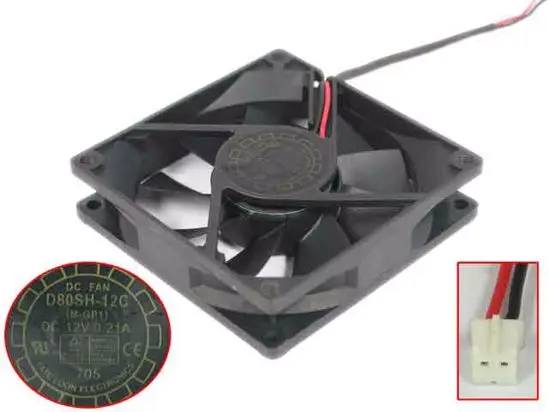 Yate Loon D80SH-12C DC 12V 0.21A 80x80x20 мм 2-проводной Вентилятор охлаждения сервера
Yate Loon D80SH-12C DC 12V 0.21A 80x80x20 мм 2-проводной Вентилятор охлаждения сервера