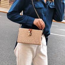 2019 bolsas de hombro para mujer, bolsa de paja de lentejuelas en forma de corazón, bolsa cuadrada de arpillera, bolsa de mensajero de playa, envío directo #8(China)