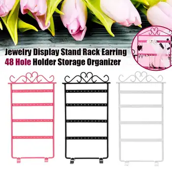 48 Hole Earrings Holder Ear Studs Display Rack Metal Jewelry Display Stand Storage Organizer Box Show
48 Hole Earrings Holder Ear Studs Display Rack Metal Jewelry Display Stand Storage Organizer Box Show