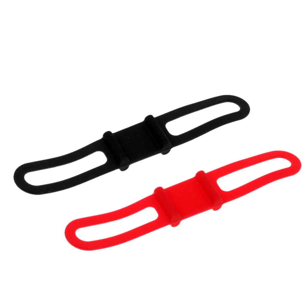 2Pcs Bicycle Silicone Band Cycling Bike Elastic Strap, Handlebar Flashlight Phone Strap, Tie Mount Holder Black/Red 2Pcs Bicycle Silicone Band Cycling Bike Elastic Strap, Handlebar Flashlight Phone Strap, Tie Mount Holder Black/Red