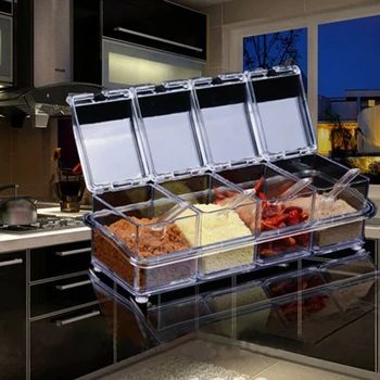 4pcs Transparent Seasoning Jars Set Home Kitchen Seasoning Rack Cooking Spice Condiments Storage Box
4pcs Transparent Seasoning Jars Set Home Kitchen Seasoning Rack Cooking Spice Condiments Storage Box