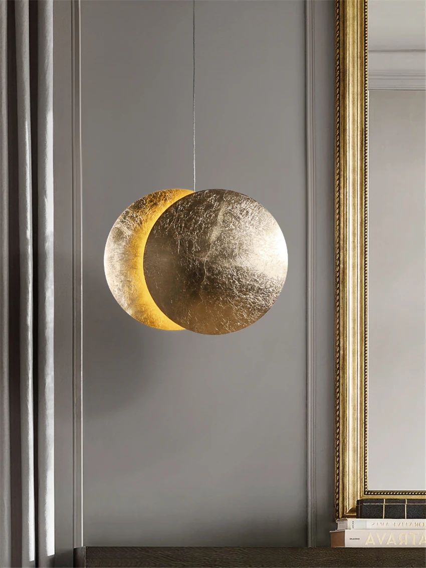 Lunar eclipse luxury gold foil pendant lights bedroom bedside bar planet chandelier lamps hotel corridor decor hanging lights
Lunar eclipse luxury gold foil pendant lights bedroom bedside bar planet chandelier lamps hotel corridor decor hanging lights