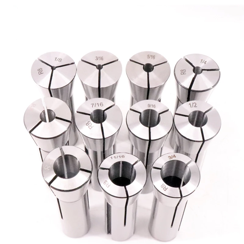 R8 Collet Set ,3-20(M12), 1/16-3/4(7/16-20), Milling tool holder, Collet Chuck, R8 Emergency Collet, R8 Extending Collet
R8 Collet Set ,3-20(M12), 1/16-3/4(7/16-20), Milling tool holder, Collet Chuck, R8 Emergency Collet, R8 Extending Collet