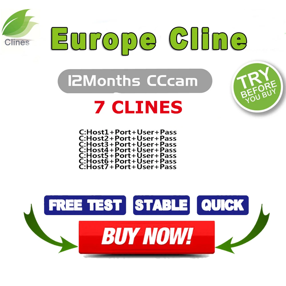 Europa 7 lines for 1 year spain used for freesat v7 DVB-S2 CCcams 7Cline satellite receiver europe channels 7 lines
Europa 7 lines for 1 year spain used for freesat v7 DVB-S2 CCcams 7Cline satellite receiver europe channels 7 lines