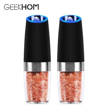 Electric Automatic Mill Pepper Salt And Pepper Grinder Set LED Light Peper Spice Grain Mills Porcelain Grinding Core Mill Kitch
Electric Automatic Mill Pepper Salt And Pepper Grinder Set LED Light Peper Spice Grain Mills Porcelain Grinding Core Mill Kitch