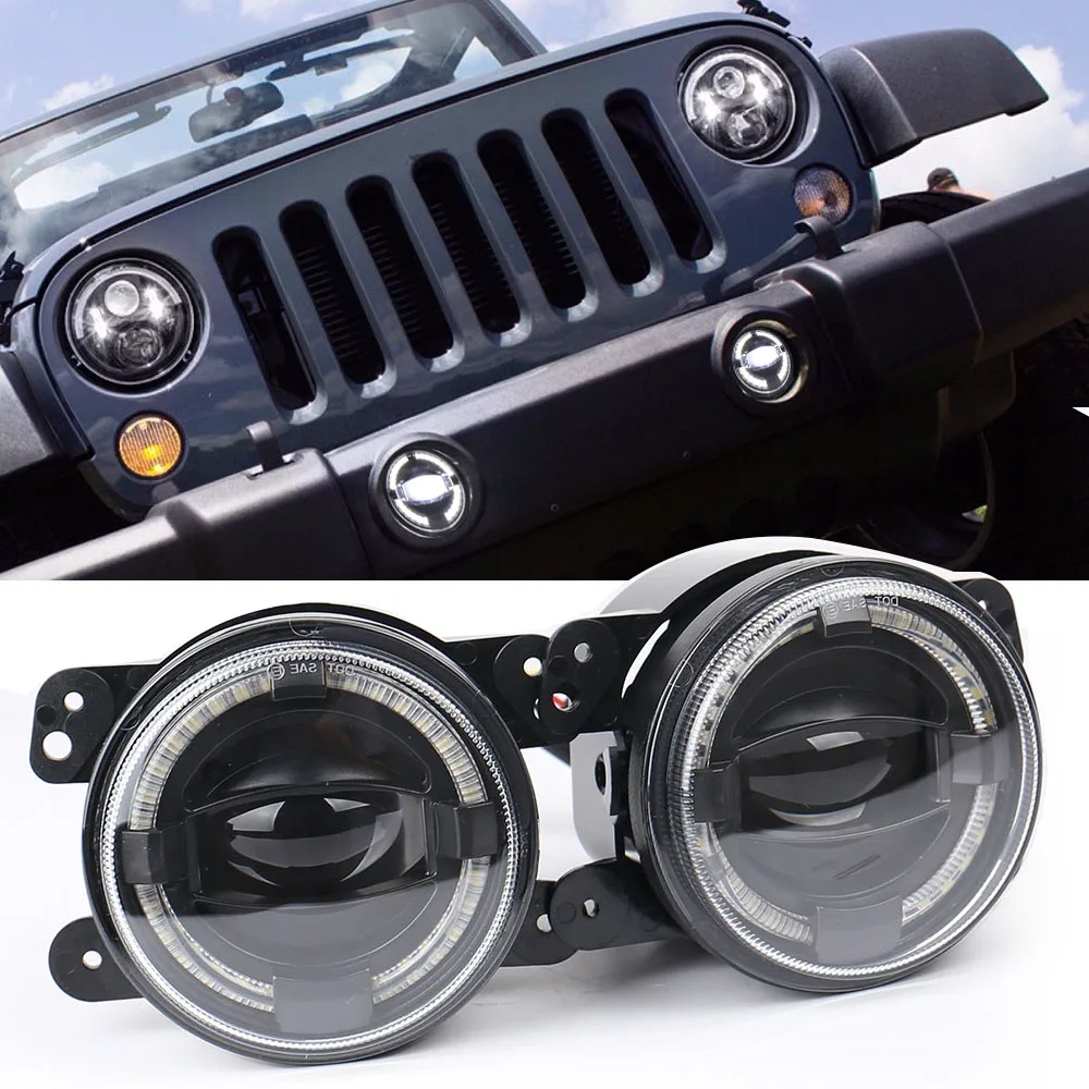 Round 4 Inch 30W LED Fog Lights Headlight Projector lens For Jeep Wrangler JK TJ LJ Grand Cherokee lada Off Road Fog Lamp
Round 4 Inch 30W LED Fog Lights Headlight Projector lens For Jeep Wrangler JK TJ LJ Grand Cherokee lada Off Road Fog Lamp