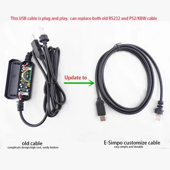 PS2 KBW to USB, RS232-TO-USB Cable 2mtr for BarCode Scanner Datalogic PSC VS2200 VS2300 Replace Old Cable with USB Interface
PS2 KBW to USB, RS232-TO-USB Cable 2mtr for BarCode Scanner Datalogic PSC VS2200 VS2300 Replace Old Cable with USB Interface