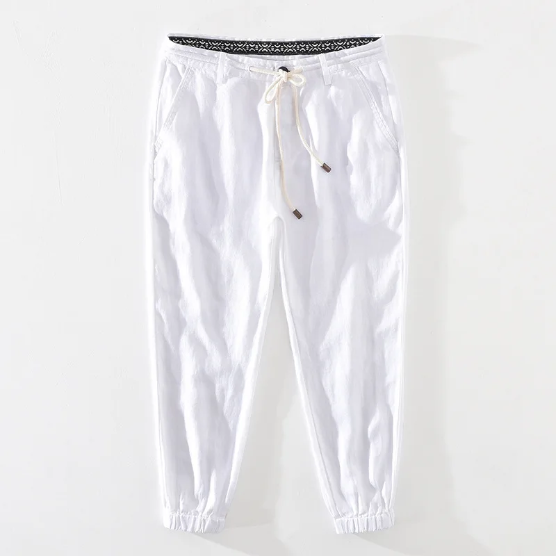2020 Men Summer Fashion Japan Style 100% Breathable Pure Linen High Quality Elastic Waist Ankle Length Pants Male Casual Trouser
2020 Men Summer Fashion Japan Style 100% Breathable Pure Linen High Quality Elastic Waist Ankle Length Pants Male Casual Trouser