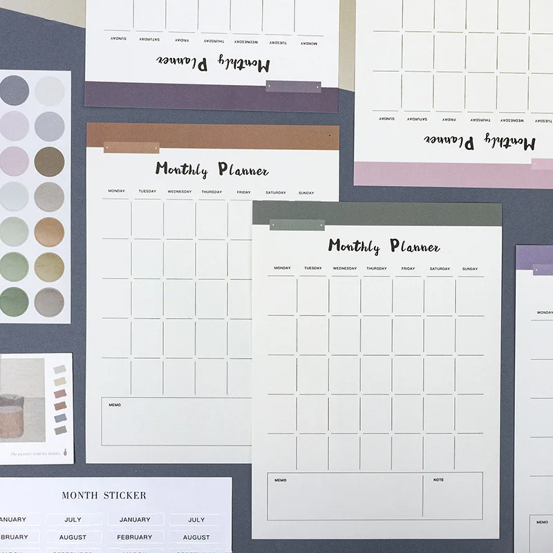 2021 New Morandi Color Fashion Monthly Planner Book 28.5*21cm 20 Sheets Undated DIY Agenda Schduler Notepad Gift
2021 New Morandi Color Fashion Monthly Planner Book 28.5*21cm 20 Sheets Undated DIY Agenda Schduler Notepad Gift