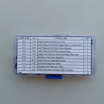 50Pcs Scuba Nitrox O-Ring Kit - 10 Sizes, 70 DURO - for Diving Gear Hoses Tank Valve
50Pcs Scuba Nitrox O-Ring Kit - 10 Sizes, 70 DURO - for Diving Gear Hoses Tank Valve