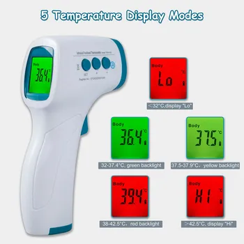 Non-Contact Infrared Forehead Thermometer Surface of Objects, with Memory Function, Color Alarm, Sound Setting, Accurate
Non-Contact Infrared Forehead Thermometer Surface of Objects, with Memory Function, Color Alarm, Sound Setting, Accurate