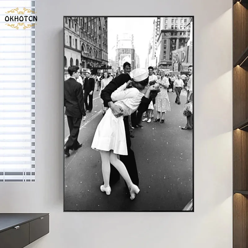 Vintage Art Posters And Prints Old Picture Century Kiss Second World War Canvas Painting Wall Art For Living Room Home Decor
Vintage Art Posters And Prints Old Picture Century Kiss Second World War Canvas Painting Wall Art For Living Room Home Decor