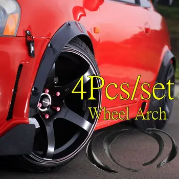 4PCS Mud Flaps Universal Car for Fender Flares Wheel Arch Trim Strip Eyebrow Protector Splash Guards 70mm
