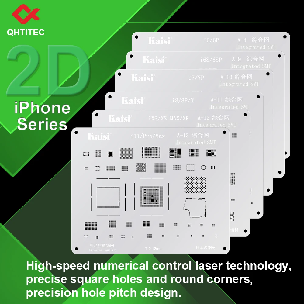 QHTITEC JCD BGA Reballing Stencils Rework Station Steel Solder Template Mesh Directly Heat Set Kit for iPhone CPU Repair Tools
QHTITEC JCD BGA Reballing Stencils Rework Station Steel Solder Template Mesh Directly Heat Set Kit for iPhone CPU Repair Tools