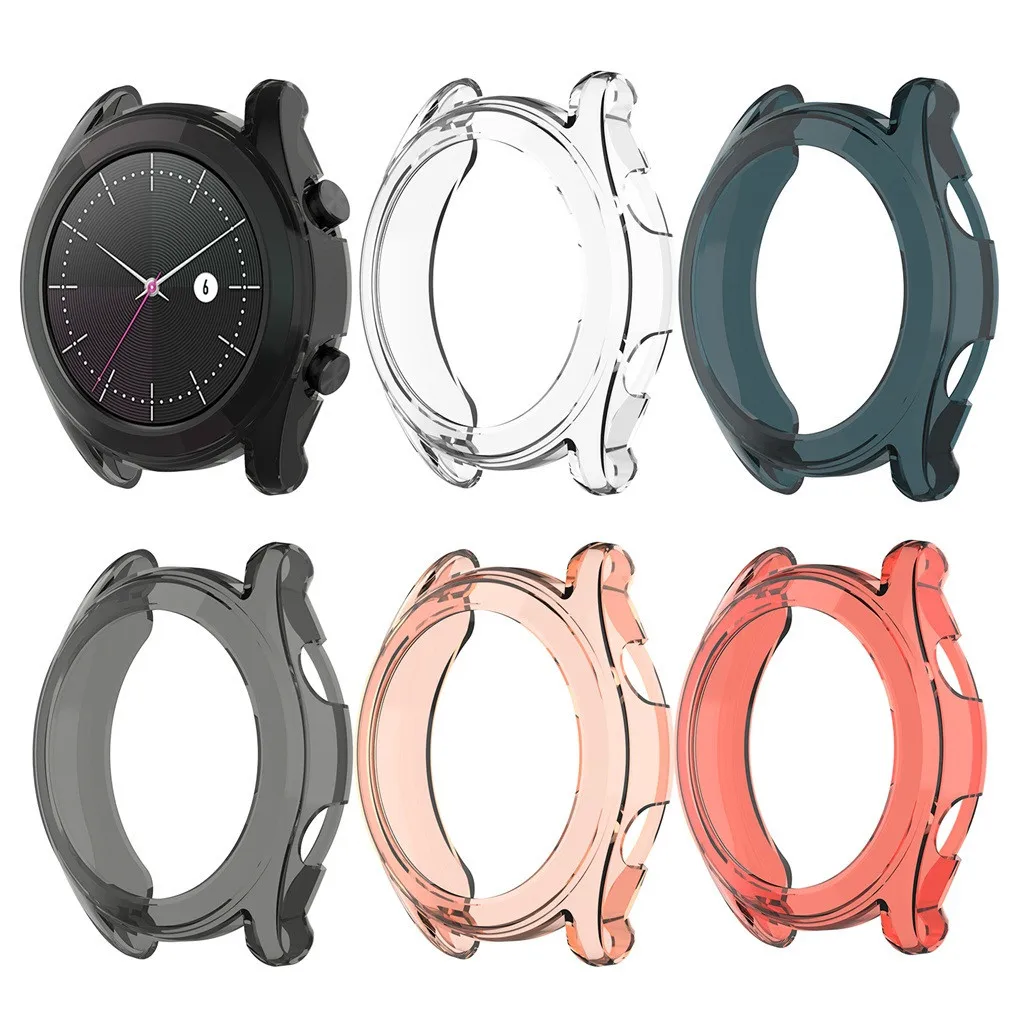 Ouhaobin чехол для huawei Watch GT2 42 мм прозрачный тонкий ТПУ защитный бампер смарт