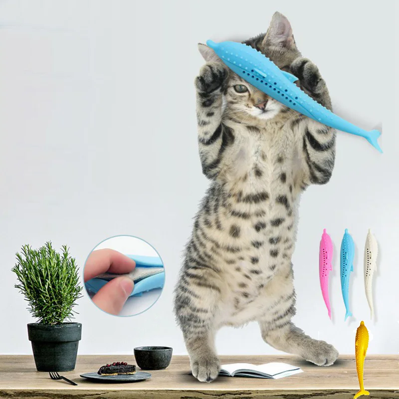 Cat Fish Shape Toothbrush With Catnip Pet Molar Stick Toy Fish Shape Catnip Flavor Bad Breath Teeth Cleaning Toy For Cats Kitten
Cat Fish Shape Toothbrush With Catnip Pet Molar Stick Toy Fish Shape Catnip Flavor Bad Breath Teeth Cleaning Toy For Cats Kitten